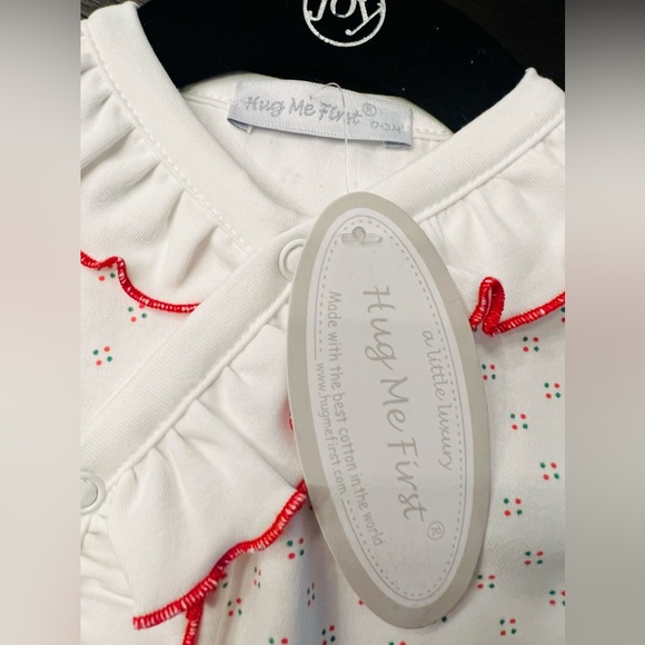 NWT Hug Me First Ruffled Footed Onesie - Picture 3 of 7